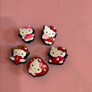 Hello Kitty Croc Charms Set - Pink and Red